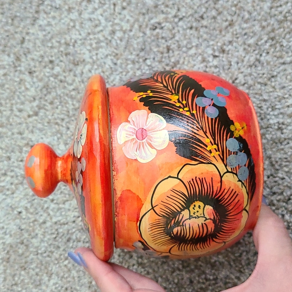 Decorative wooden container